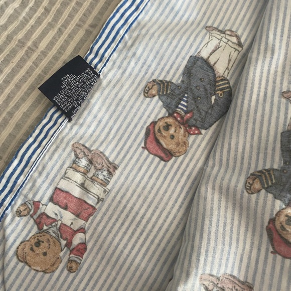 Ralph Lauren Polo Bear Flat Sheet - Twin - Picture 3 of 5